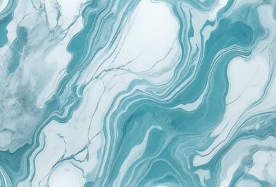 The primary subject of the image is a blue and white marble-like pattern. The setting is a white and blue marble-like surface, which adds to the visual style. The image is a digital art or illustration, showcasing the intricate design of the marble-like pattern. The dominant colors are blue and white, creating a calm and serene atmosphere.
