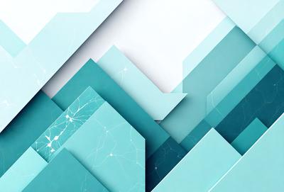 The primary subject of the image is a blue and white patterned wallpaper. The setting is a white wall, and the visual style is a digital art or illustration. The dominant colors are blue and white, creating a calm and soothing atmosphere.