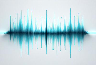 The primary subject of the image is a blue wave pattern, which is the main object, scene, or focus of the image. The setting is a white background, and the visual style is a photo. The dominant colors are blue and white, creating a calm and soothing atmosphere.