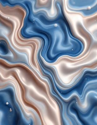 The primary subject of the image is a blue and white swirling pattern, which appears to be a digital art or illustration. The setting is a blue background, and the visual style suggests that the image is a creative and artistic representation. The dominant colors are blue and white, giving the image a calm and soothing atmosphere.