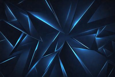 The primary subject of the image is a blue and white geometric pattern. The setting is a dark blue background, which creates a contrasting and visually striking effect. The visual style is a combination of digital art and illustration, as the pattern appears to be a digital creation. The dominant colors are blue and white, giving the image a modern and sophisticated appearance.