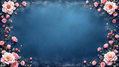The primary subject of the image is a blue background with a white frame. The setting is a space with a blue sky, and the visual style is a digital art or illustration. The colors are predominantly blue and white, creating a calm and serene atmosphere.