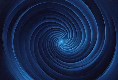 The primary subject of the image is a spiral pattern, which is the main object, scene, or focus of the image. The spiral pattern is set against a blue background, creating a visually striking contrast. The spiral pattern is a digital art piece, showcasing the artist's skill in creating intricate designs. The overall atmosphere of the image is dynamic and engaging, with the spiral pattern serving as a captivating visual element.