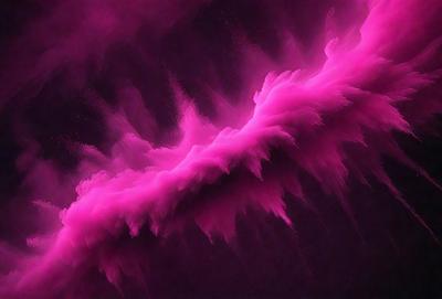 The primary subject of the image is a pink, swirling, and flowing substance, which appears to be a mix of paint and water. The setting is a dark background, which contrasts with the vibrant pink color of the substance. The visual style of the image is a combination of painting and digital art, creating a unique and artistic representation of the pink flowing substance. The colors and mood of the image are predominantly pink, with a sense of movement and flow, giving