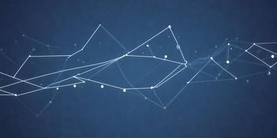 The primary subject of the image is a blue background with a white, geometric pattern. The pattern resembles a fish or a bird, and it is the main focus of the image. The setting is a blue sky, which serves as the backdrop for the pattern. The visual style of the image is digital art, as it appears to be a computer-generated design. The colors and mood of the image are predominantly blue and white, creating a calm and serene atmosphere.