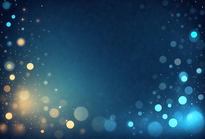 The primary subject of the image is a blue background with a pattern of bright lights. The setting appears to be a nighttime sky, with the lights creating a visually striking scene. The visual style of the image is a combination of digital art and illustration, as the lights are arranged in a way that resembles a painting. The colors and mood of the image are predominantly blue, with the bright lights adding a sense of energy and dynamism to the scene.