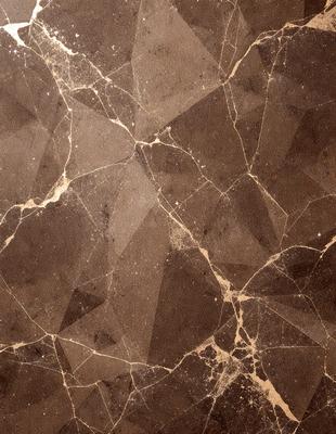 The image features a brown marble wall with a unique pattern of triangles. The wall appears to be made of stone, giving it a natural and textured appearance. The triangular pattern is visible throughout the wall, creating a visually interesting and cohesive design. The overall atmosphere of the image is warm and inviting, with the marble wall serving as a striking focal point.