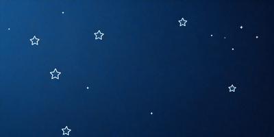 The primary subject of the image is a night sky filled with stars. The setting is a dark blue background, which contrasts with the bright stars. The visual style is a combination of a photo and a drawing, creating a unique and artistic representation of the night sky. The colors and mood of the image are predominantly dark and serene, with the stars providing a sense of wonder and tranquility.