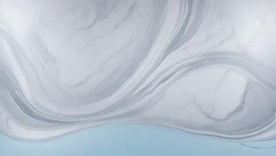 The primary subject of the image is a large, swirling, and curling pattern, which appears to be a painting or drawing. The setting is a blue background, which complements the artwork. The visual style is a combination of digital art and illustration, creating a unique and captivating piece. The colors and mood of the image are predominantly blue, which adds to the calming and serene atmosphere of the artwork.