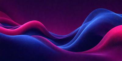The primary subject of the image is a blue and purple wave pattern. The setting is a purple background, which creates a visually striking contrast with the blue and purple wave pattern. The visual style of the image is digital art, as it appears to be a computer-generated or digitally manipulated image. The dominant colors in the image are blue and purple, creating a calming and serene atmosphere.