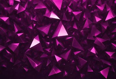The primary subject of the image is a purple geometric pattern, which is the main focus of the image. The setting is a dark background, which contrasts with the purple pattern. The visual style is a digital art or illustration, as the pattern is created using a computer or digital tools. The dominant colors are purple and pink, giving the image a vibrant and lively atmosphere.