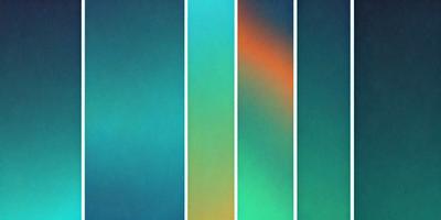 The primary subject of the image is a colorful striped pattern. The setting is a blue background, and the visual style appears to be a combination of photo and digital art. The dominant colors are blue, green, and orange, creating a vibrant and lively atmosphere.