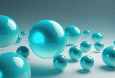 The primary subject of the image is a large blue sphere, which is the main object in the scene. The setting is a white background, which provides a clean and minimalist environment for the blue sphere. The visual style of the image is digital art, as it appears to be a computer-generated or digitally rendered object. The dominant colors in the image are blue and white, creating a calm and serene atmosphere.