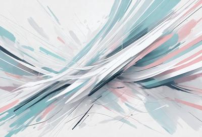 The primary subject of the image is a painting or digital artwork featuring a colorful, abstract design. The setting is a white background, which provides a clean and minimalist appearance. The visual style is a mix of digital art and illustration, creating a unique and artistic representation. The colors and mood of the image are vibrant and lively, with a focus on the abstract design elements.