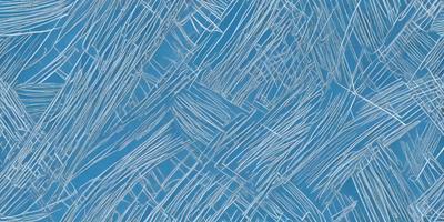 The primary subject of the image is a blue background with a pattern of white lines. The setting appears to be a blue surface, possibly a wall or a piece of artwork. The visual style of the image is a combination of digital art and illustration, creating a unique and intricate pattern. The colors in the image are predominantly blue and white, giving the scene a calm and serene atmosphere.