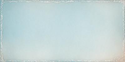 The primary subject of the image is a large, empty blue canvas. The setting is a white wall, and the visual style is a painting. The colors and mood of the image are predominantly blue, creating a calm and serene atmosphere.