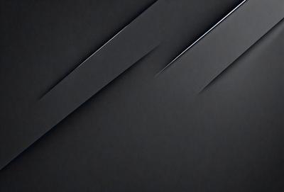 The primary subject of the image is a close-up of a pair of scissors. The setting is a black background, which creates a contrast with the scissors. The visual style is a close-up, which emphasizes the details of the scissors. The colors and mood of the image are predominantly black, giving it a bold and dramatic appearance.