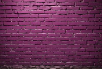 The primary subject of the image is a purple brick wall. The setting is a brick wall with a purple hue, and the visual style is a close-up of the wall. The colors and mood of the image are predominantly purple, creating a calm and serene atmosphere.