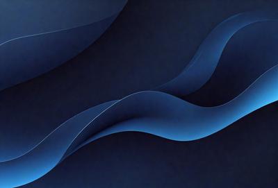 The primary subject of the image is a blue wave or flowing water, which is the main focus of the scene. The setting is a dark blue background, which creates a moody atmosphere. The visual style is a digital art or illustration, as the wave appears to be a digital creation. The dominant colors are blue and black, with the blue wave being the most prominent feature in the image.
