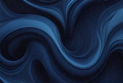 The primary subject of the image is a blue ocean with waves. The setting is the ocean, and the visual style is a photo. The dominant colors are blue and white, creating a calm and serene atmosphere.