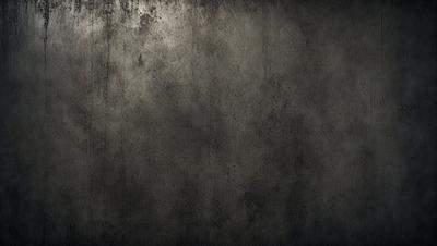 The primary subject of the image is a large, dirty, and worn wall. The setting is a room with a dingy, dirty appearance. The visual style is a photo, and the colors and mood are dark and gloomy.