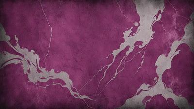 The primary subject of the image is a purple marble wall with a pattern of dripping paint. The setting is a room with a purple marble wall, and the visual style is a combination of a photo and digital art. The colors and mood of the image are predominantly purple, creating a moody and artistic atmosphere.