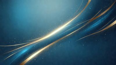 The primary subject of the image is a blue background with a gold and blue pattern. The setting is a dark blue background, and the visual style is digital art. The colors and mood of the image are dark and moody, with the gold and blue pattern adding a touch of elegance and sophistication.