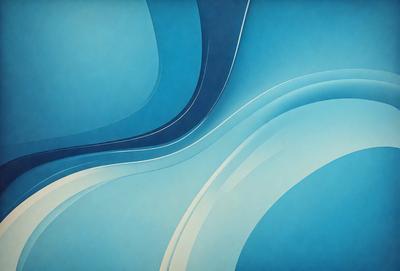 The primary subject of the image is a blue and white painting or drawing of a wave. The setting is a blue background, and the visual style appears to be a combination of digital art and illustration. The colors and mood of the image are predominantly blue and white, creating a serene and calming atmosphere.