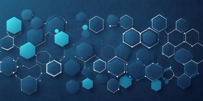 The primary subject of the image is a blue and white geometric pattern. The setting is a blue background, and the visual style is digital art. The dominant colors are blue and white, creating a calm and soothing atmosphere.