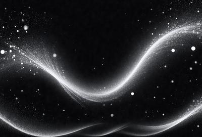 The primary subject of the image is a swirling, flowing pattern of light, which appears to be a digital art or illustration. The setting is a dark background, which contrasts with the swirling light. The visual style is a combination of digital art and illustration, creating a dynamic and captivating scene. The colors and mood of the image are predominantly dark, with the swirling light being the main focus and source of visual interest.
