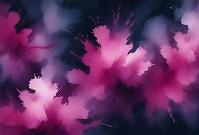 The primary subject of the image is a close-up of a pink flower. The setting is a dark background, which contrasts with the bright pink flower. The visual style is a painting, with the flower being the main focus of the artwork. The colors and mood of the image are predominantly pink, creating a warm and vibrant atmosphere.