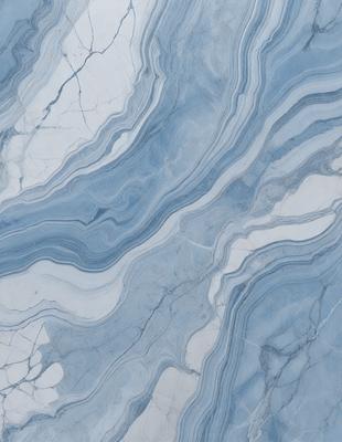 The primary subject of the image is a marble-like surface with a blue and white color scheme. The setting is a stone-like surface, possibly a marble countertop or a wall. The visual style is a close-up of the marble-like surface, showcasing its intricate patterns and textures. The colors and mood of the image are predominantly blue and white, giving it a clean and elegant appearance.