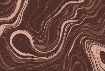 The primary subject of the image is a brown and white patterned wallpaper. The setting is a wall, and the visual style is a patterned design. The dominant colors are brown and white, creating a warm and earthy atmosphere.