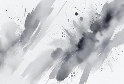 The primary subject of the image is a painting or drawing of a cloud. The setting is a white background, which provides a clean and minimalist appearance. The visual style is a combination of digital art and illustration, as the cloud is depicted in a somewhat abstract manner. The colors and mood of the image are predominantly gray and white, giving it a calm and serene atmosphere.