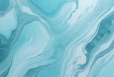 The primary subject of the image is a blue and white marbled tile. The setting is a bathroom, as indicated by the presence of the marbled tile. The visual style is a close-up of the tile, showcasing its intricate design. The dominant colors are blue and white, creating a calm and soothing atmosphere.