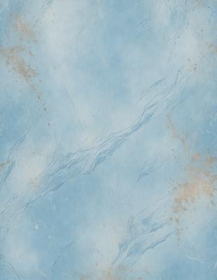 The primary subject of the image is a blue and white marble wall. The setting is a room with a blue and white marble wall, which serves as the background. The visual style is a photo, capturing the natural texture and colors of the marble. The dominant colors are blue and white, creating a calm and serene atmosphere.