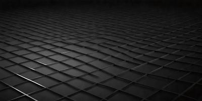 The primary subject of the image is a black and white patterned surface, which appears to be a black and white checkered floor. The setting is a black background, which contrasts with the patterned surface. The visual style is a black and white photo, giving the image a classic and timeless appearance. The colors and mood of the image are predominantly black and white, creating a sense of depth and contrast.