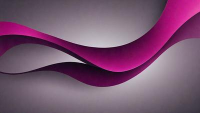 The primary subject of the image is a large, curved piece of pink artwork. The setting is a gray background, which contrasts with the vibrant pink color of the artwork. The visual style appears to be a combination of digital art and illustration, creating a unique and eye-catching piece. The colors and mood of the image are predominantly pink, giving it a warm and inviting atmosphere.