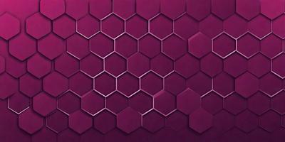 The primary subject of the image is a purple wall with a pattern of hexagons. The setting is a room with a purple wall, and the visual style is a close-up of the wall. The dominant colors are purple and pink, creating a warm and inviting atmosphere.