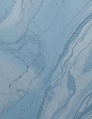 The primary subject of the image is a blue marble tile with a patterned design. The setting is a bathroom, as indicated by the presence of the marble tile. The visual style is a close-up of the tile, showcasing its intricate pattern. The colors and mood of the image are predominantly blue, creating a calm and serene atmosphere.