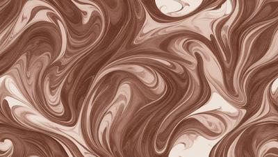 The primary subject of the image is a brown and white swirling pattern, which appears to be a design or a texture. The setting is a wall, and the visual style is a close-up of the pattern. The colors and mood of the image are predominantly brown and white, creating a sense of depth and complexity in the swirling pattern.