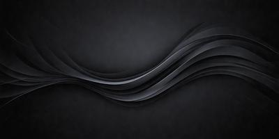The primary subject of the image is a black and white wave pattern. The setting is a dark background, which contrasts with the wave pattern. The visual style is a combination of a photo and a digital art, illustration, or drawing. The dominant colors are black and white, creating a classic and timeless atmosphere.