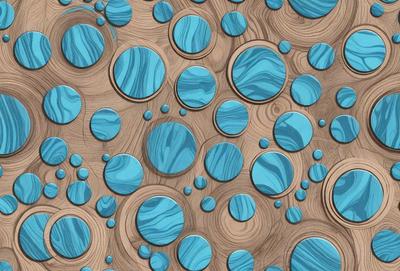 The primary subject of the image is a blue and white pattern, which is likely a digital art or illustration. The setting is a wooden surface, possibly a table or a wall, with the pattern covering it. The visual style is modern and creative, with the blue and white colors creating a sense of depth and intrigue. The overall atmosphere is calm and visually appealing, with the blue and white pattern serving as a focal point in the scene.
