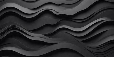 The primary subject of the image is a black and white patterned wall. The setting is a black background, and the visual style appears to be a combination of a photo and a digital art or illustration. The dominant colors are black and white, creating a bold and striking atmosphere.