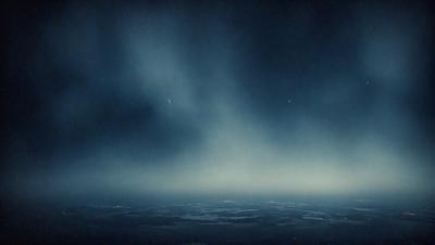 The primary subject of the image is a night sky with a few stars visible. The setting is a dark, cloudy night, and the visual style is a photo. The colors and mood of the image are dark and moody, with the clouds and the night sky creating a dramatic atmosphere.