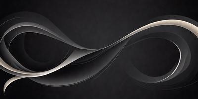 The primary subject of the image is a curved, swirling design that appears to be a pattern or a digital art piece. The setting is a dark background, which contrasts with the swirling design. The visual style is a combination of digital art and illustration, creating a unique and eye-catching image. The colors and mood of the image are predominantly dark, with the swirling design being the main focus and source of visual interest.