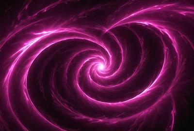 The primary subject of the image is a spiral pattern, which is the main object, scene, or focus of the image. The spiral pattern is set against a purple background, creating a visually striking and vibrant scene. The visual style of the image is a combination of photo and digital art, as it appears to be a close-up of a spiral pattern with a pink background. The colors and mood of the image are predominantly pink, giving it a warm and inviting atmosphere.