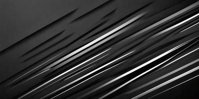 The primary subject of the image is a pattern of silver and black stripes. The setting is a black background, which contrasts with the silver and black stripes. The visual style is a combination of digital art and illustration, creating a unique and intricate design. The colors and mood of the image are predominantly black and silver, giving it a modern and sophisticated appearance.