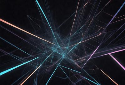 The primary subject of the image is a close-up of a purple and blue geometric pattern. The setting is a dark background, which contrasts with the vibrant colors of the pattern. The visual style appears to be a digital art or illustration, as the pattern is intricate and detailed. The dominant colors in the image are purple and blue, creating a calm and soothing atmosphere.