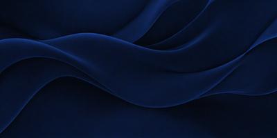 The primary subject of the image is a blue, flowing, and curved object that resembles a wave or a piece of fabric. The setting is a dark blue background, which creates a contrasting and dramatic effect. The visual style is a combination of digital art and illustration, as the blue object appears to be a digital creation. The colors and mood of the image are predominantly dark blue, creating a sense of depth and mystery.
